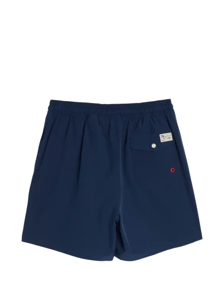 Haftowane сhinosy Polo Ralph Lauren z twillu do biegania niebieskie