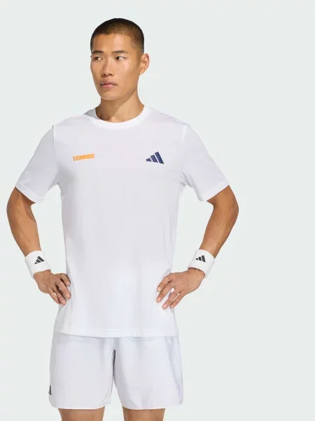 Футболка спортивна adidas перероблений білий