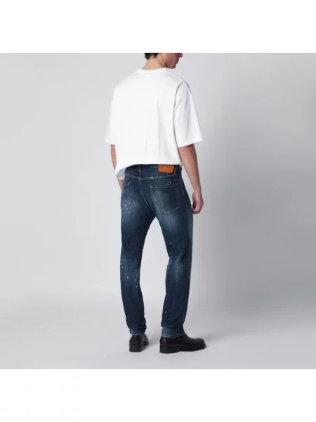 Jeansy Dsquared2 typu teddy niebieskie