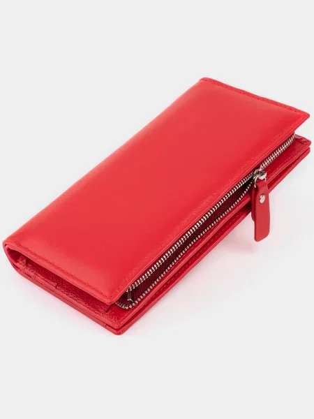 Кожаный кошелек St Leather Accessories красный