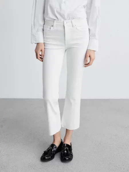 Прямі джинси MANGO білий