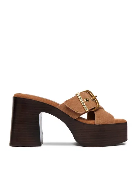 Шльопанці Guess Jeans коричневий