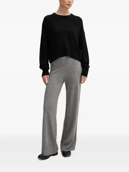 Pulover Benetton cu decolteu rotund negru