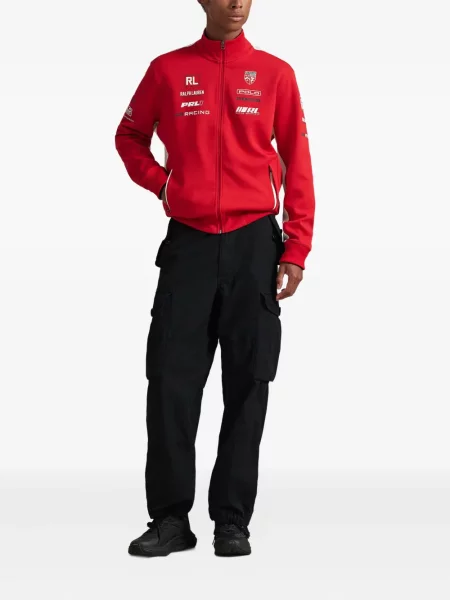 Tricou polo Polo Ralph Lauren cu dungi cu două rânduri de nasturi cu aplicații negru