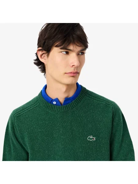 Lacoste Sweter Z Francuskiej Wełny Slub zielony