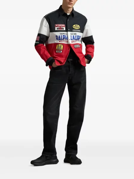 Slip de baie Polo Ralph Lauren alergare cu cordon cu imagine alb