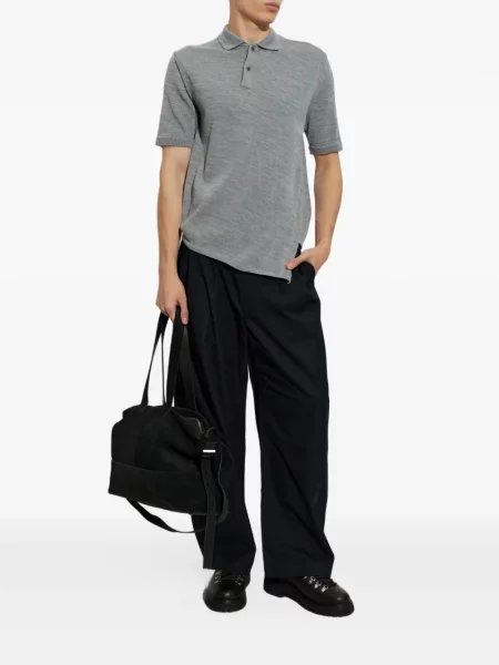 Μάλλινο ασύμμετρο polo Comme Des Garçons Shirt γκρι