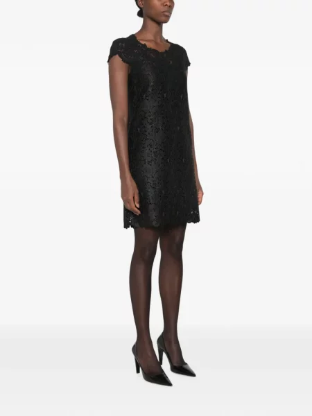 Rochie mini Ermanno Scervino cu model floral din dantelă negru