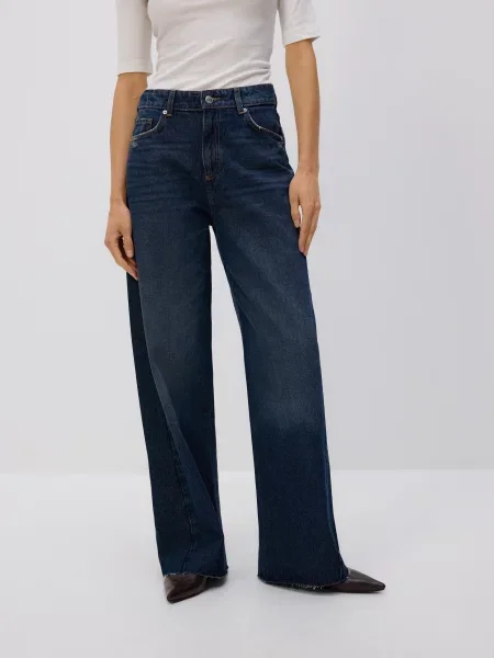 Reserved Джинси wide leg з прошиванням indigo jeans 