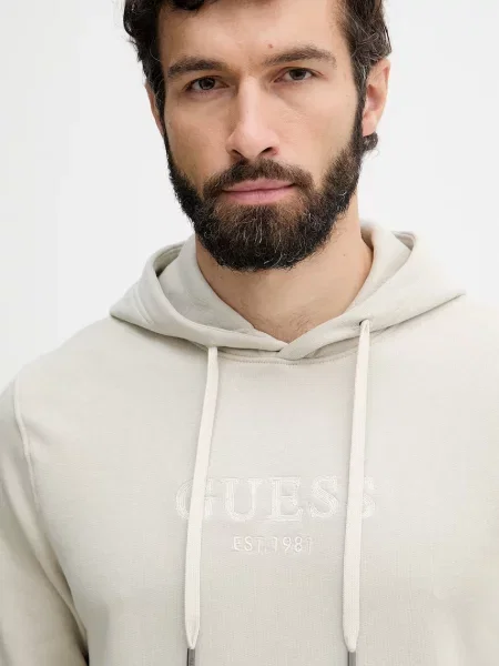 Guess кофта з капюшоном з бавовною
