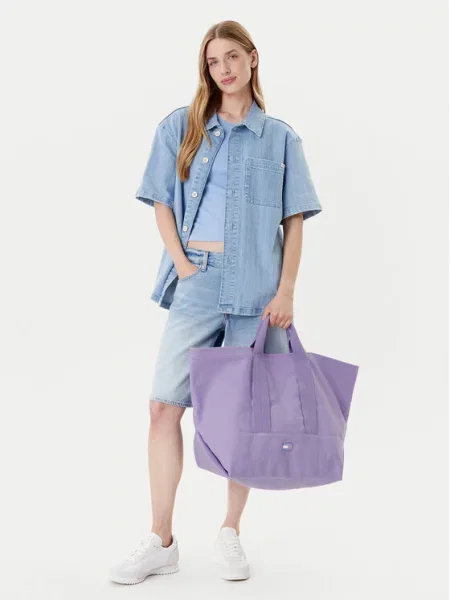 Torebka Tommy Jeans fioletowa