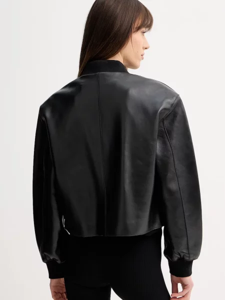 Stand Studio krótka kurtka skórzana czarna