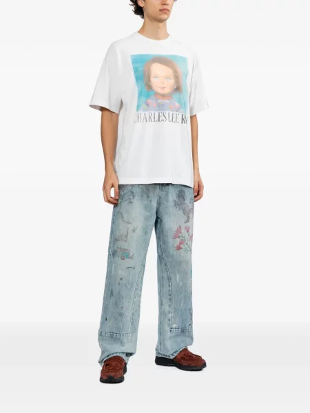Tricou Saint Mxxxxxx cu imagine alb