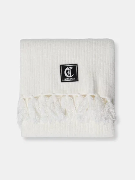 Шарф з додаванням вовни Just Cavalli меланж бежевий