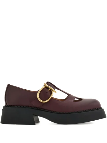 Pantofi loafer Ferragamo cu cataramă roșu