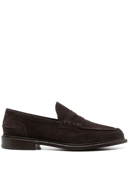 Pantofi loafer Tricker's din piele de căprioară maro