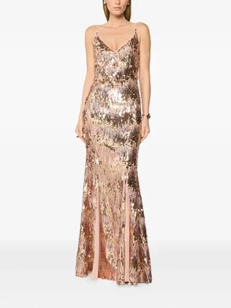 Rochie de cocktail Genny cu paiete de costum roz