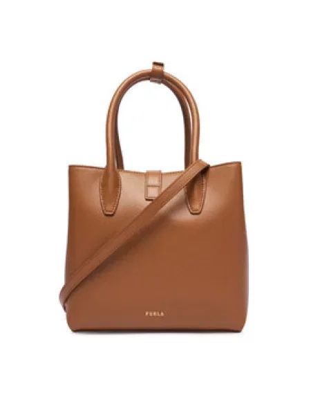 Shopper kabelka Furla hnedá