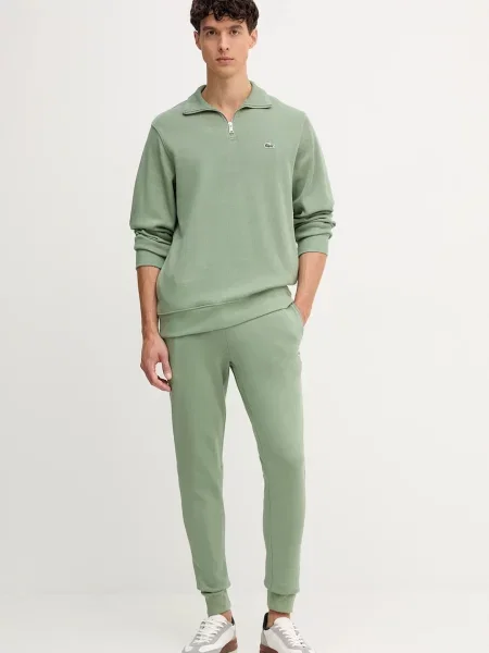 Спортивні штани Lacoste однотонна бежевий