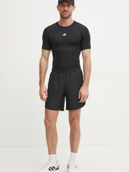 Adidas Performance t-shirt treningowy Techfit gładki czarny
