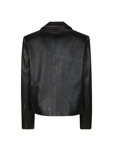 Kurtka skórzana Mm6 Maison Margiela czarna