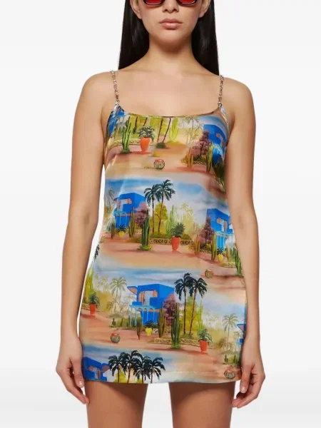 Rochie Les Benjamins de mătase de costum albastru