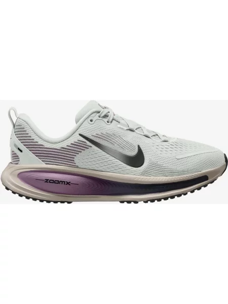 Buty do biegania juniorski Nike Vomero 18 szary jasny liliowy czarny junior białe