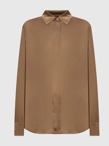 Блуза XERO із шовку Max Mara коричнева