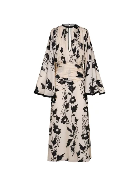 Rochie midi Johanna Ortiz cu model floral cu imagine