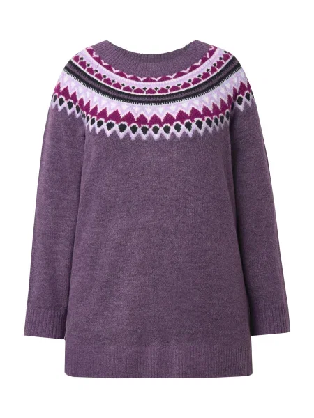 Ulla Popken Sveter baklažánová / vínovo červená čierna