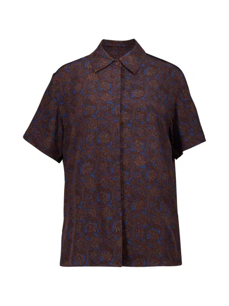 Cămașă Matteau cu imagine cu model paisley maro