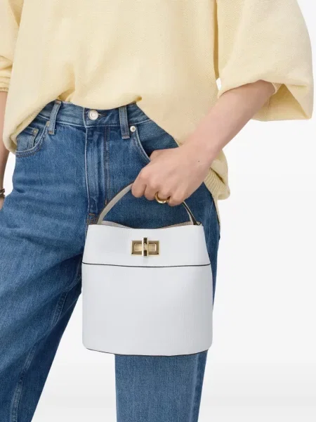 Torebka bucket Furla biała