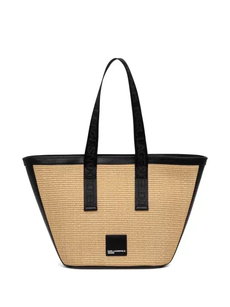 Jacquard shopper táska Karl Lagerfeld Jeans autogrammal