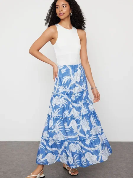 Fustă Trendyol albastru