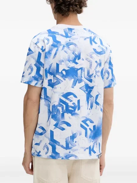 Tricou Karl Lagerfeld Jeans cu imagine alb