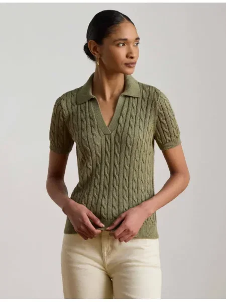 LAUREN RALPH LAUREN Kötött pulóver | Relaxed fit zöld
