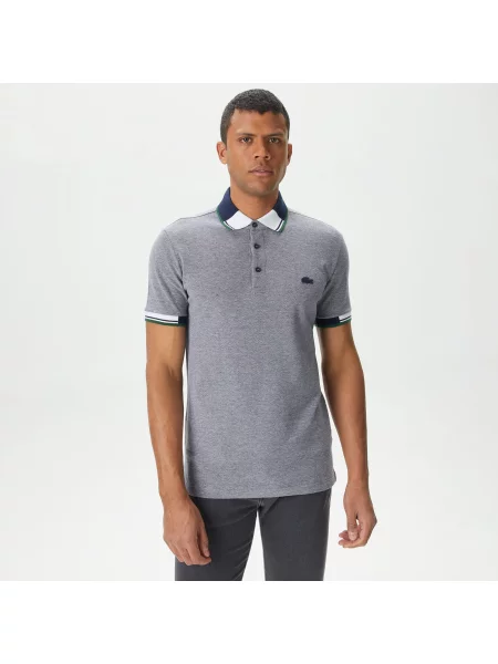 Поло Lacoste синее