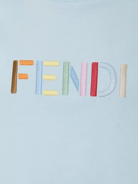 Fendi Koszulka blau różowa