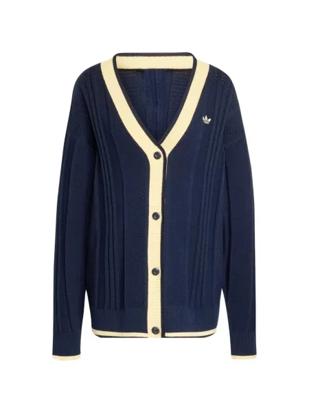 Cardigan Adidas cu broderie albastru