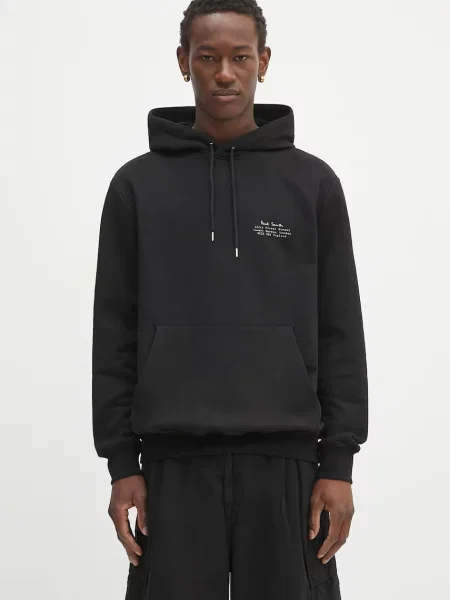 Кофта Paul Smith з капюшоном з принтом чорний