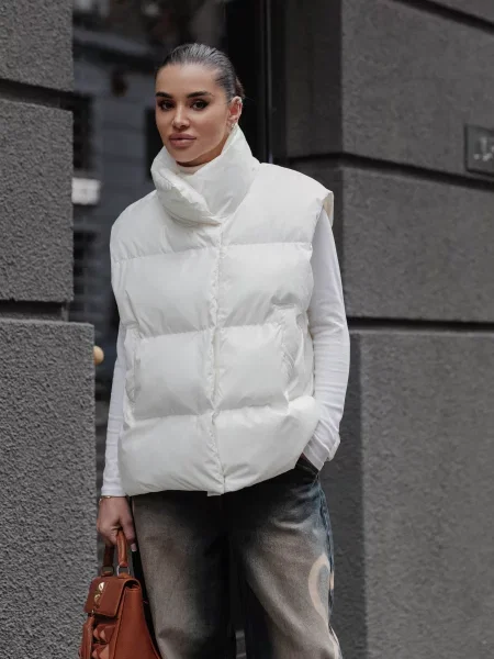 Жилет з утеплювачем Jadone Fashion Zhylet_Soft_bilyy білий