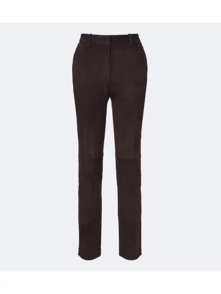 Pantaloni Joseph din piele de căprioară maro