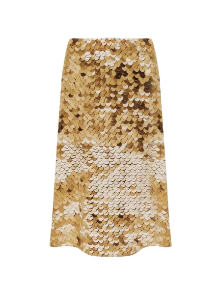 Fustă midi Moschino cu paiete de mătase