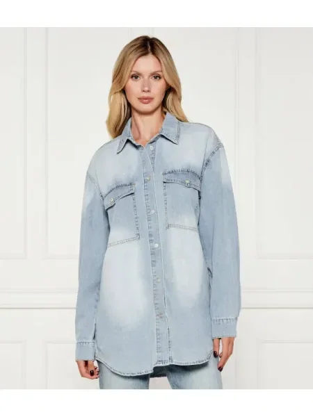 One Teaspoon De blugi cămașă Essential | Oversize fit albastru