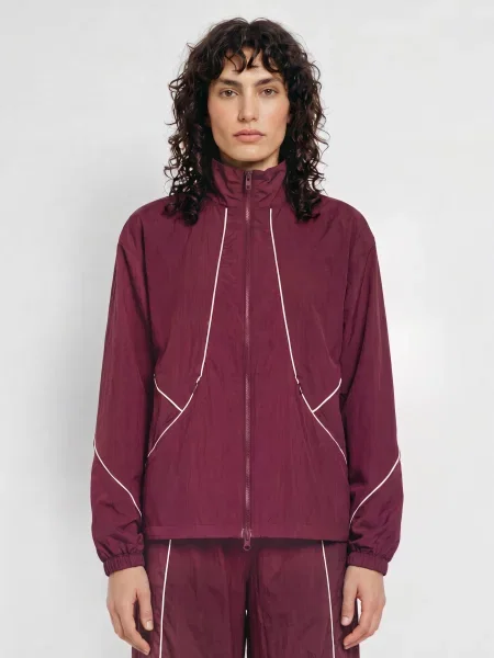 Under Armour Bunda Na Trénink Ua Unstoppable Woven tmavě červená bílá