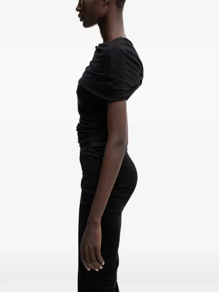 Top Rick Owens Lilies cu volane negru