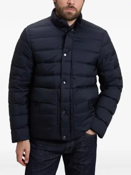 Matlasat geacă cu puf Woolrich albastru
