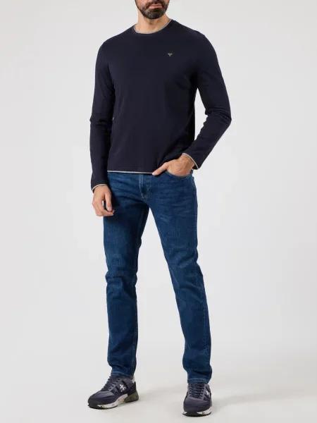 Лонгслив Fred Mello синий