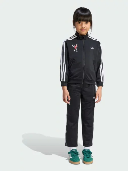 Дитячий Спортивний костюм adidas x Disney перероблений чорний