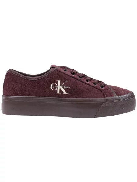 Pantofi Calvin Klein Jeans din piele de căprioară maro